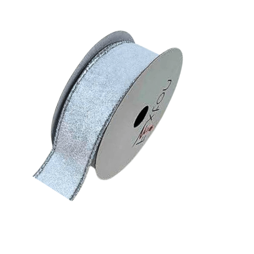 (TCH01838W) Liston Terciopelo 4 Cm 9m Blanco