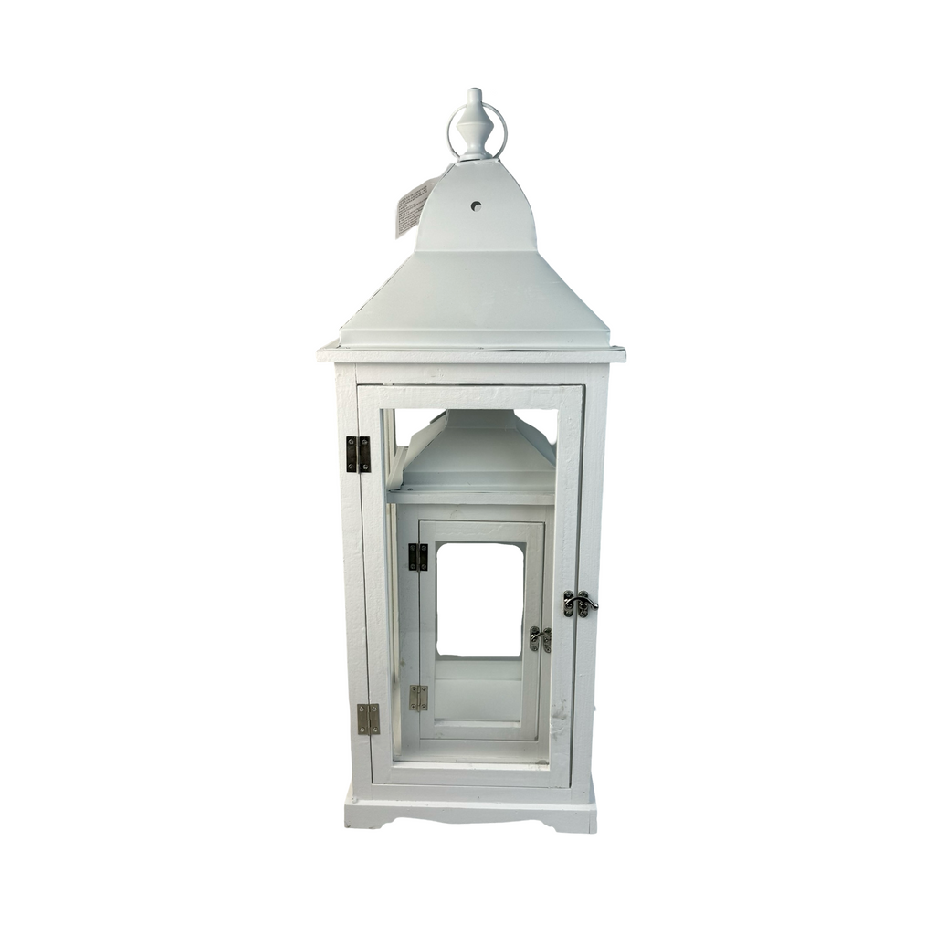 (LKC001W) Set Faroles Metalicos C/2 pz Blanco