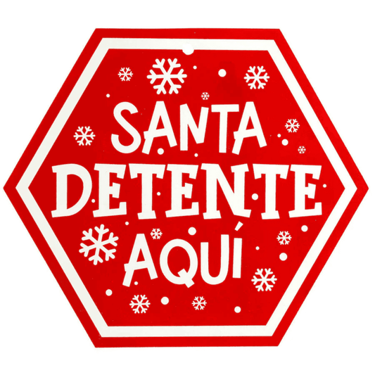 Letrero Santa Detente Grande 30 cm x 34.5 cm