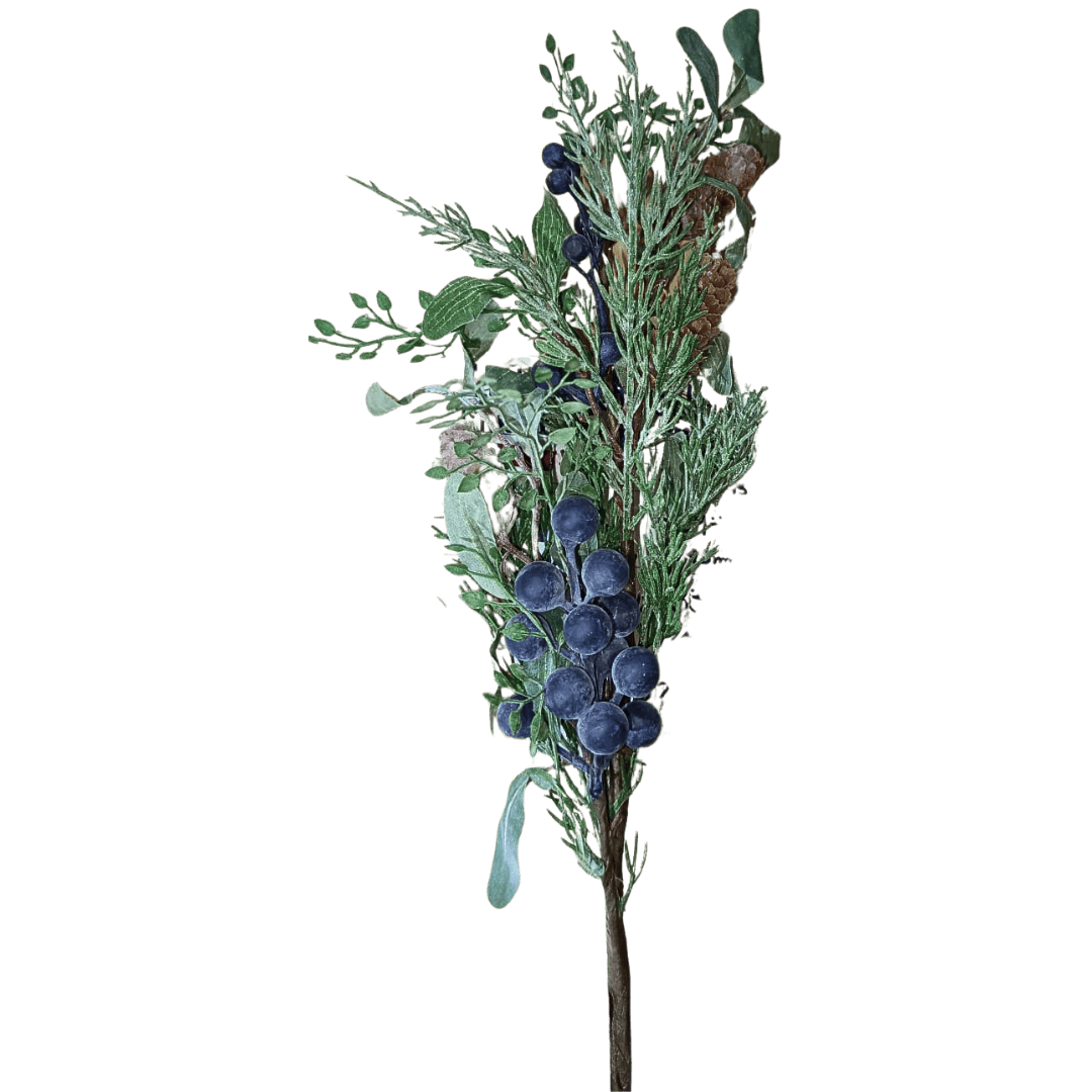 (M44844) Vara de follaje con blueberries 65 cm