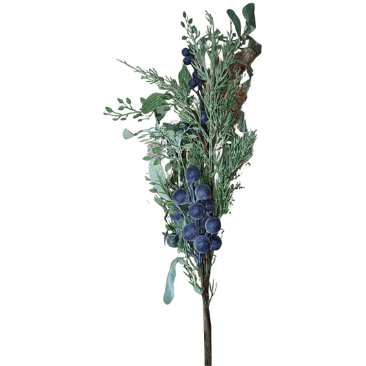 (M44844) Vara de follaje con blueberries 65 cm