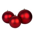 Esfera Navideña Rojo Mate, Medidas 20 cm/25 cm/30 cm