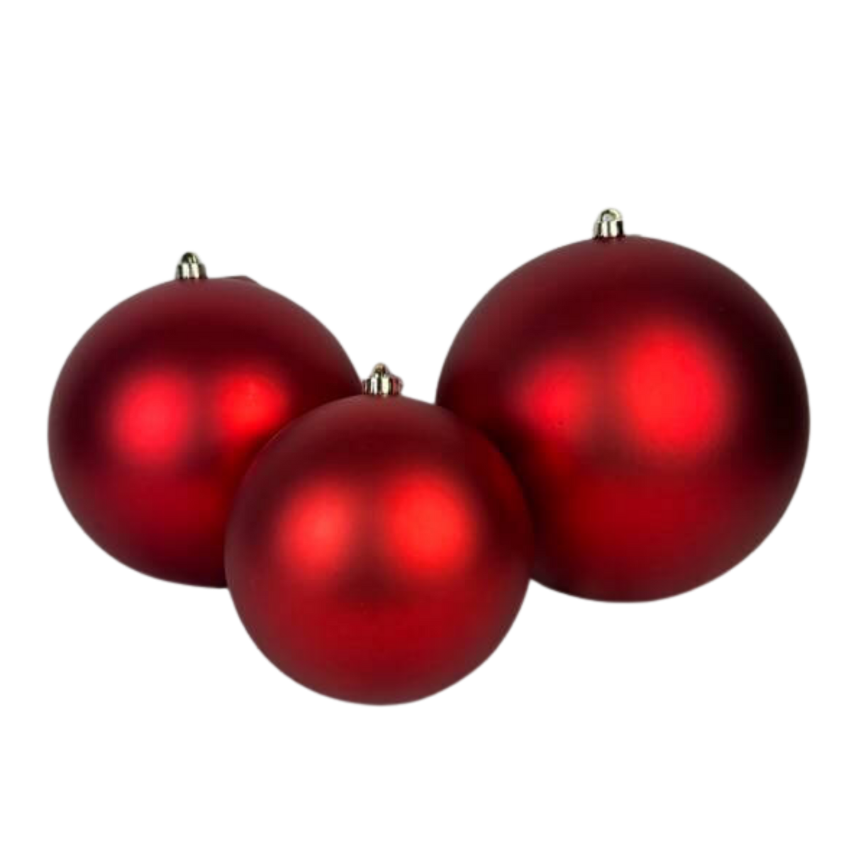 Esfera Navideña Rojo Mate, Medidas 20 cm/25 cm/30 cm