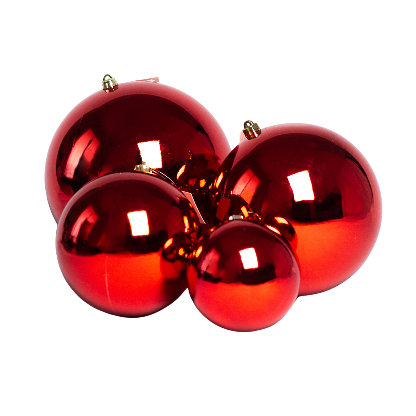 Esfera metalica roja, medidas 15 cm/20 cm/25 cm/30 cm