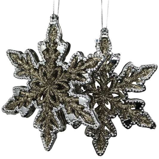 (MLI0309CH) Copo de nieve 14 cm champ c/2 pzs