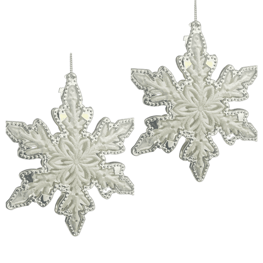 (MLI0309W) Copo de nieve 14x11 blanco c/2 pzs