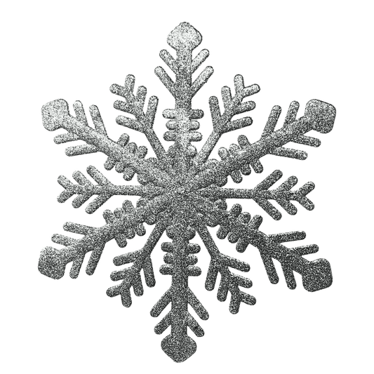 (MLI0393S) Copo de nieve escarchado plata