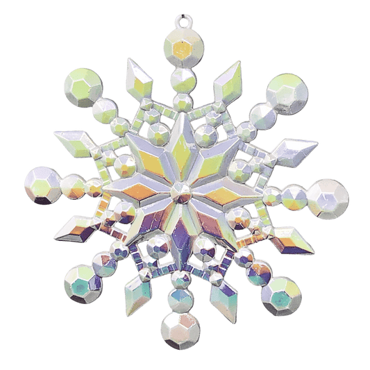 (MLI0453B) Copo de nieve tornasol 12 cm blanco