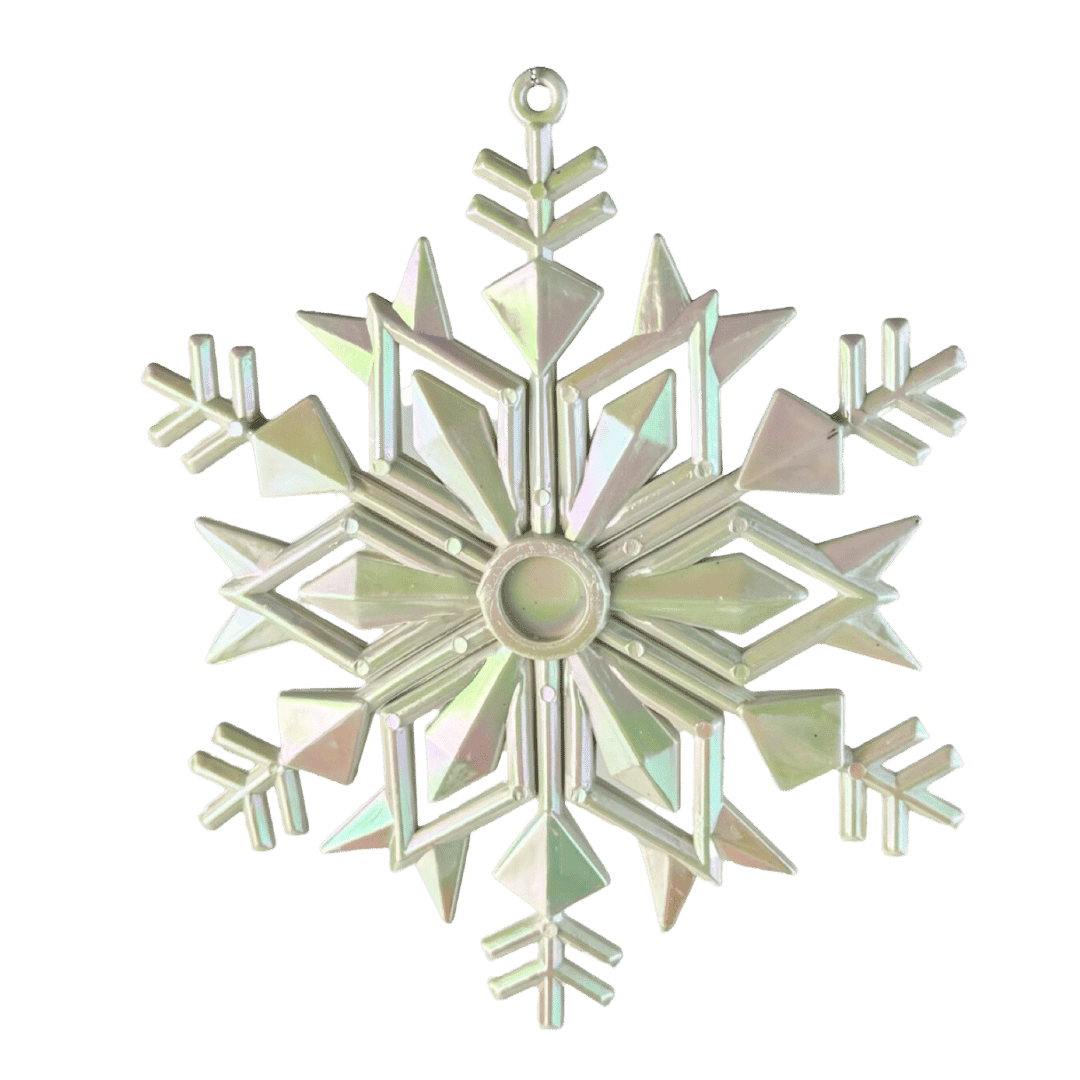 (MLI0459B) Copo de nieve tornasol blanco 15 cm