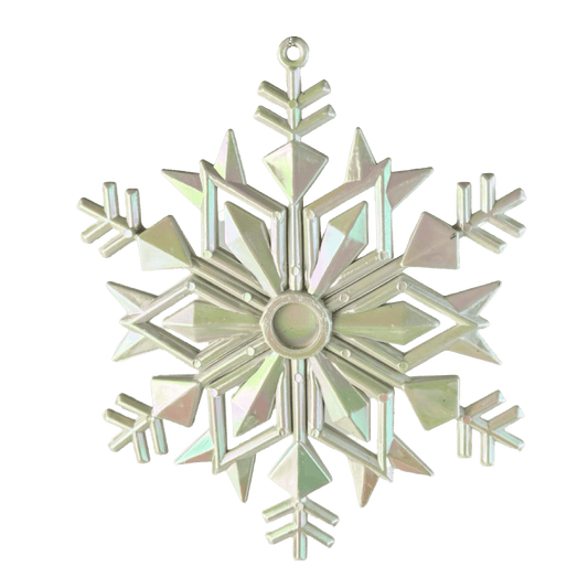 (MLI0459B) Copo de nieve tornasol blanco 15 cm