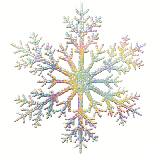 (MLI0467B) Copo de nieve tornasol 26 cm blanco