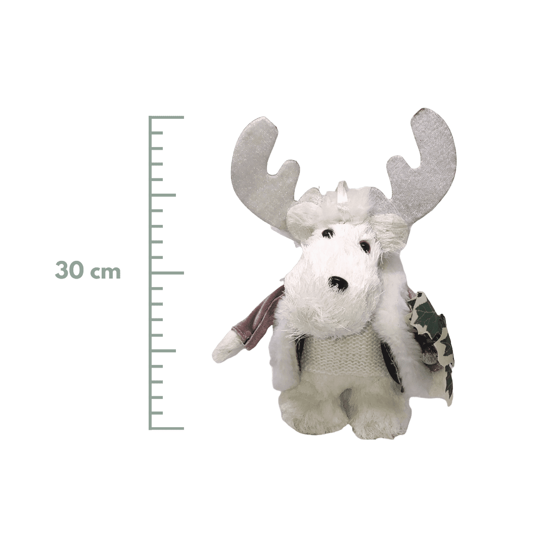 (MPD00514P) Ciervo 25 cm blanco