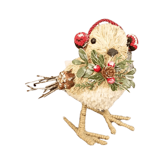 (MPD00919) PAJARO CON OREJERAS 20X11X18CM