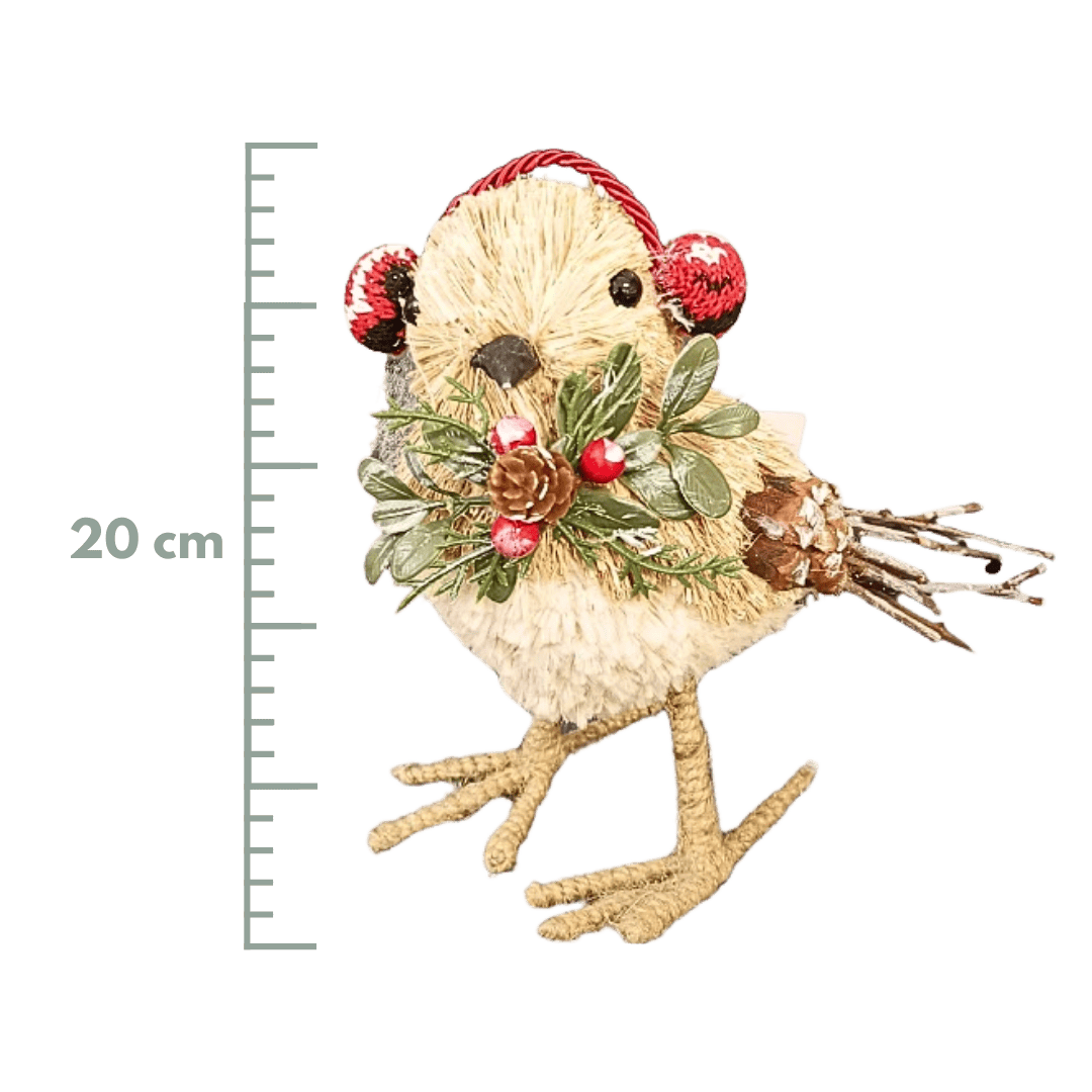 (MPD00919) PAJARO CON OREJERAS 20X11X18CM