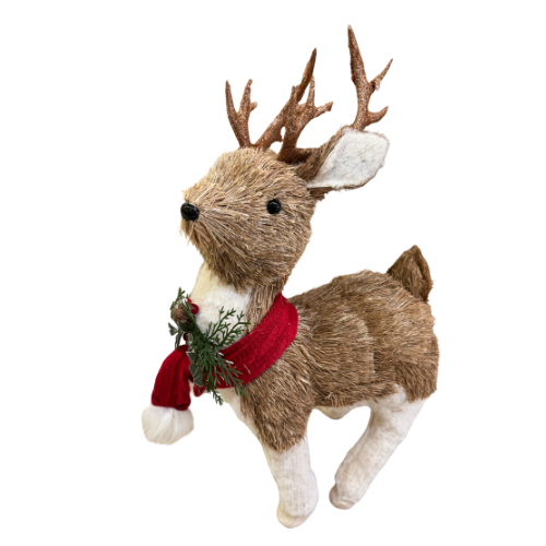 (MPD00926) Venado Bufanda Roja 30X15X48 Cm