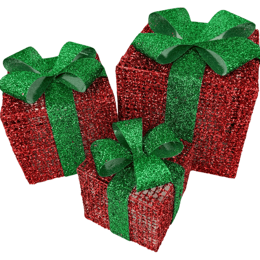 (MTA0004RE) Set 3 caja de regalo 15X20X25 ro/vd