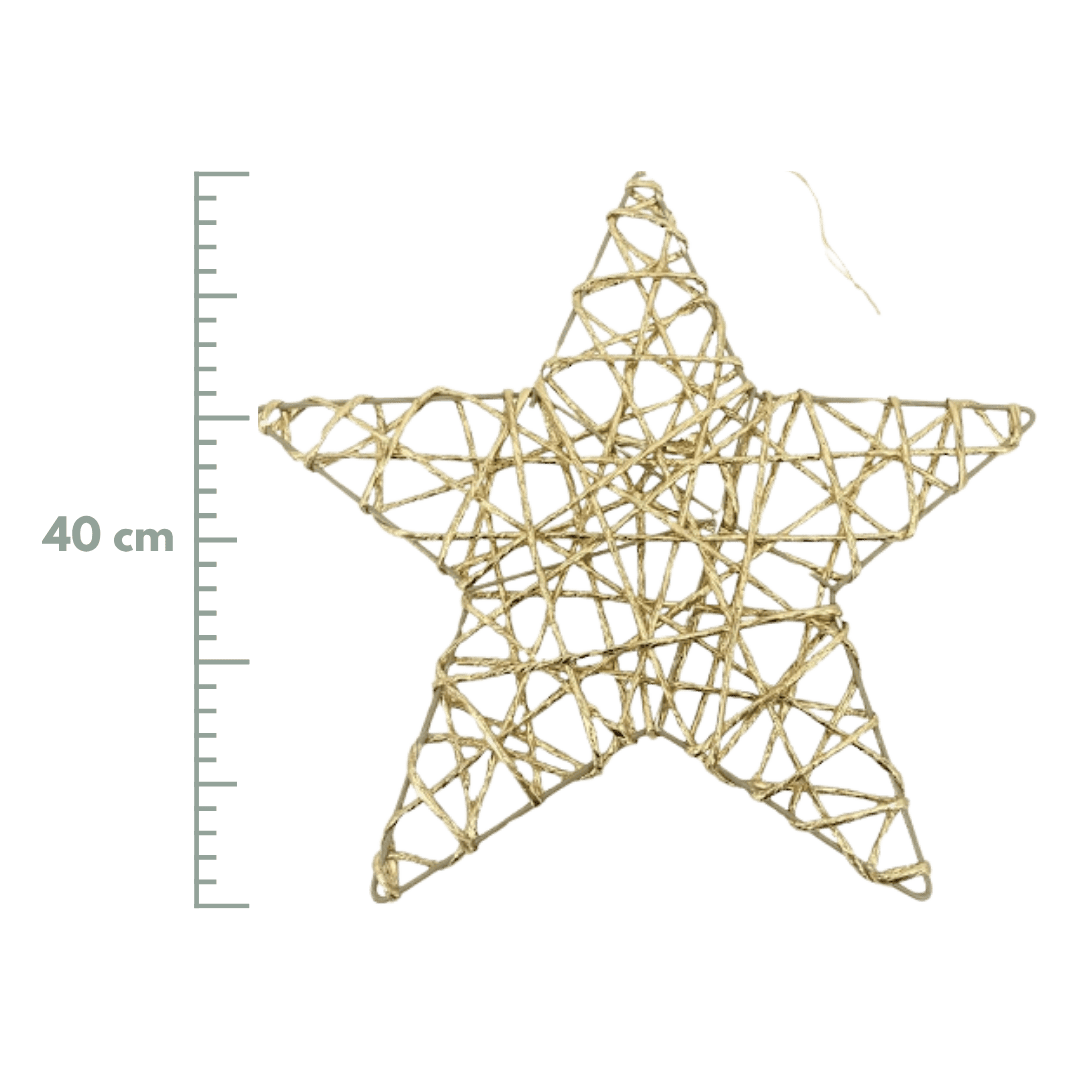 Estrella oro metalico 30cm/40cm/50cm
