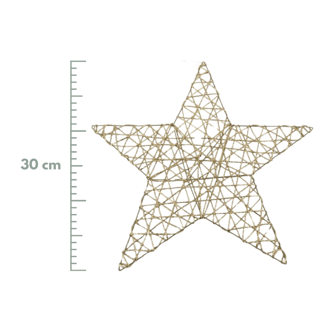 Estrella oro metalico 30cm/40cm/50cm