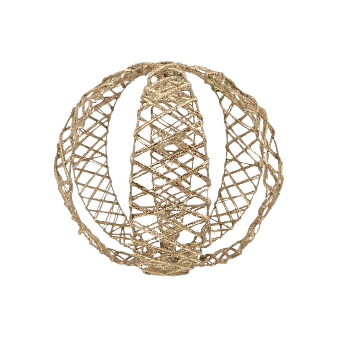 Esfera metalica gajos oro 30cm/40cm