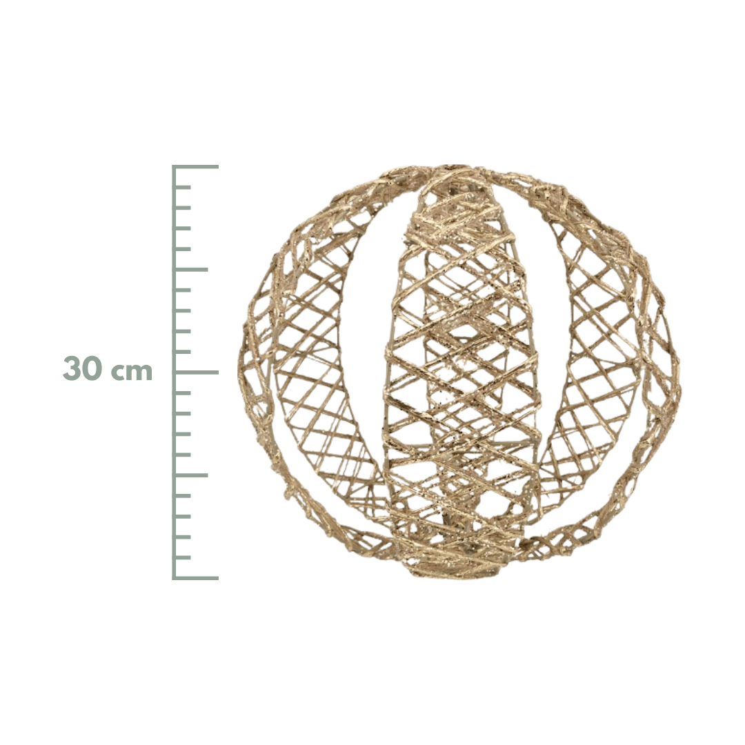 Esfera metalica gajos oro 30cm/40cm