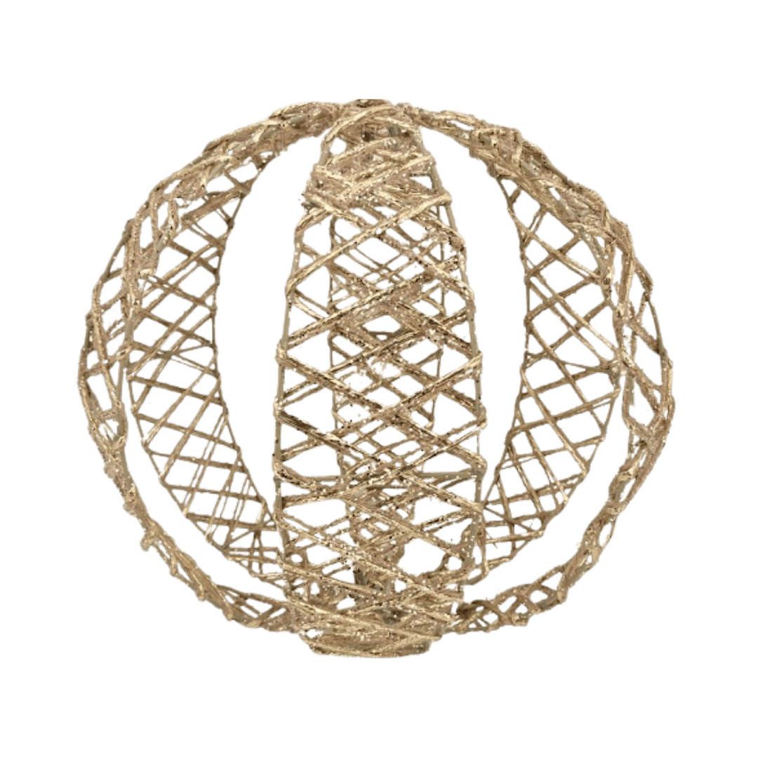 Esfera metalica gajos oro 30cm/40cm