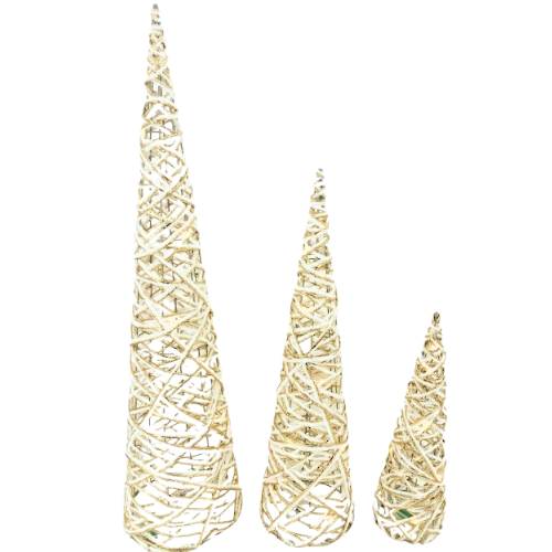 (MZY0042G) Set 3 Arboles 40-60-80CM Oro.