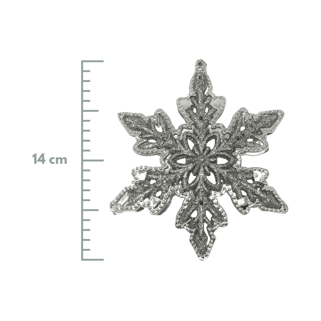 29822 (MLI0309S) Copo de Nieve 14x11 cm Plata