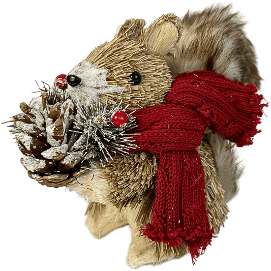 (MPD00838) Ardilla maderitas 14 x 16 cm rojo