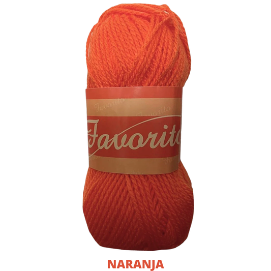Estambre Favorito 50 Gr C-3008 Naranja