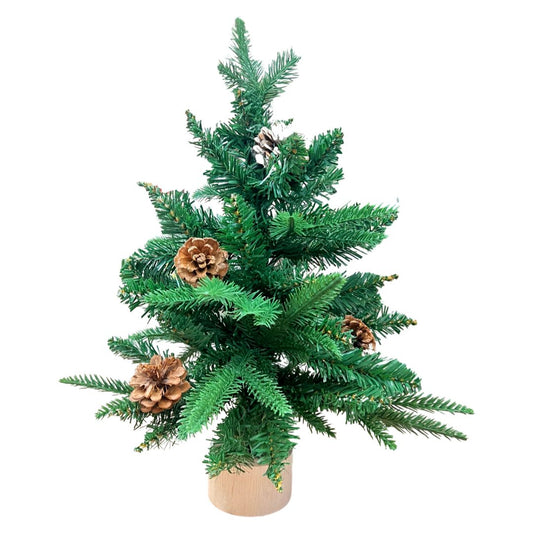 (NAV0239VD-45) Arbol de navidad en tronco 45cm