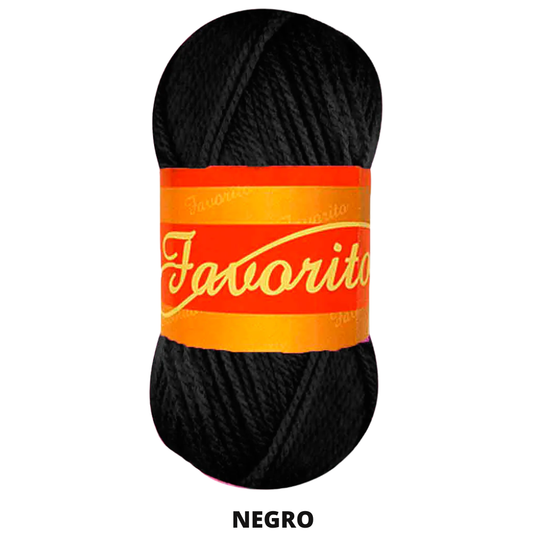 Estambre Favorito 50 Gr C-3099 Negro