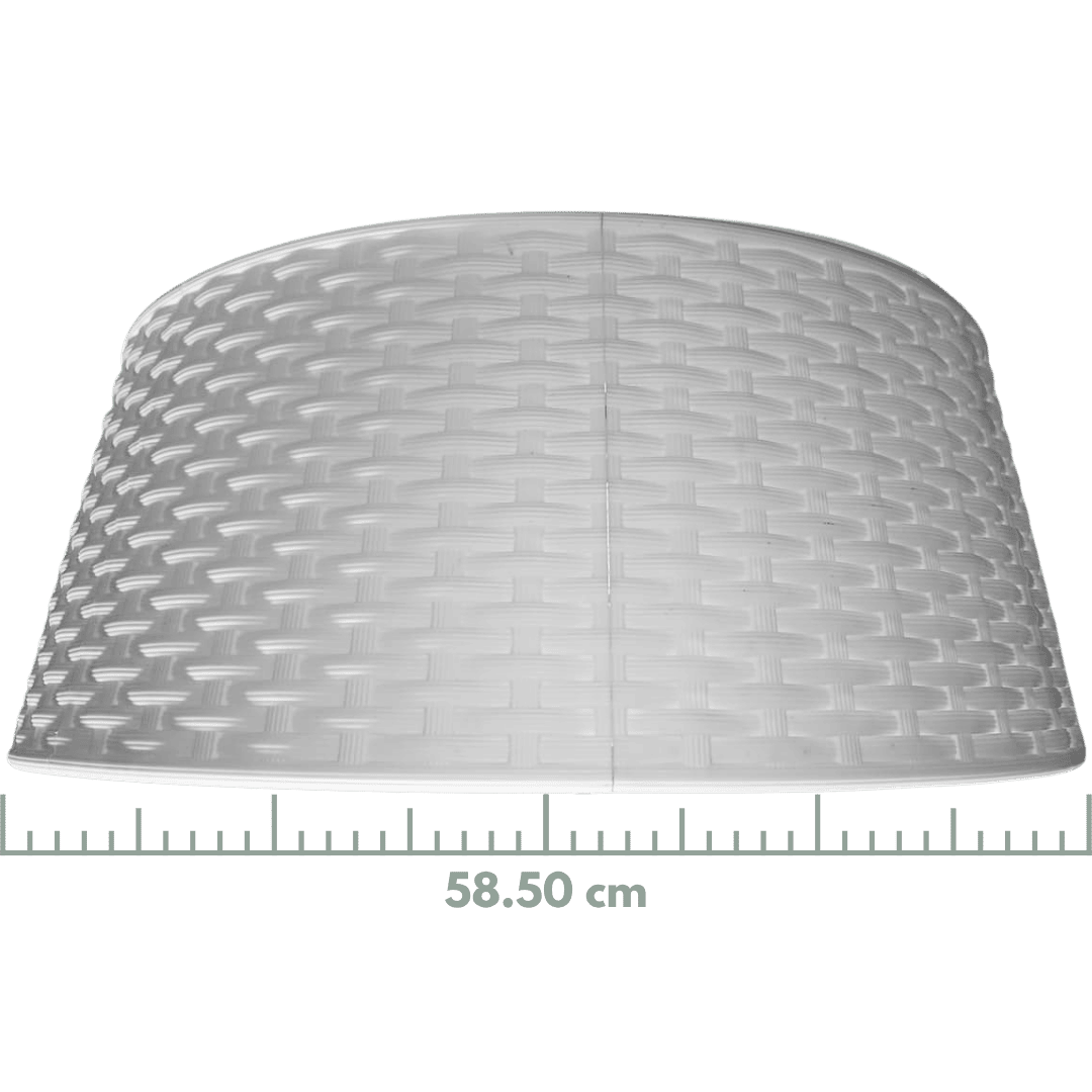 (NFF00002W) Pie de pino mimbre blanco 58.5 cm