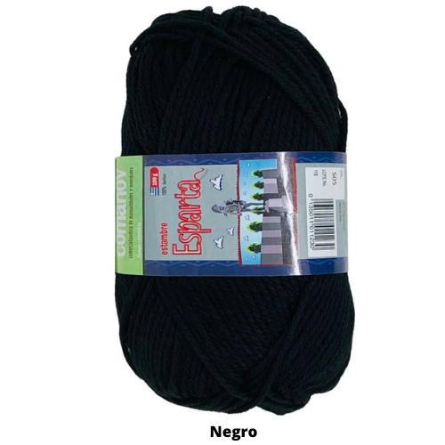Estambre Esparta 100 Gr Negro