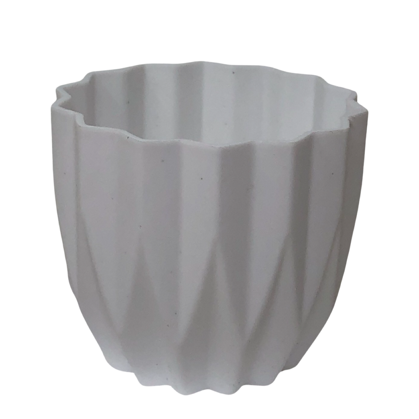 (29265) Maceta de melamina 9.5 x 8.5 cm tex blanca