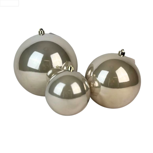 Esfera perlada champagna, medidas 15 cm/20 cm/25 cm