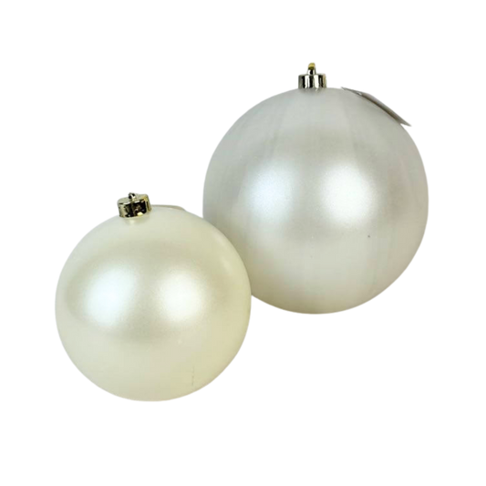 Esfera perlada crema, medidas 15 cm/20 cm