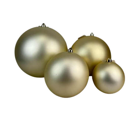 Esfera mate oro, medidas 15 cm/20 cm/25 cm/30 cm