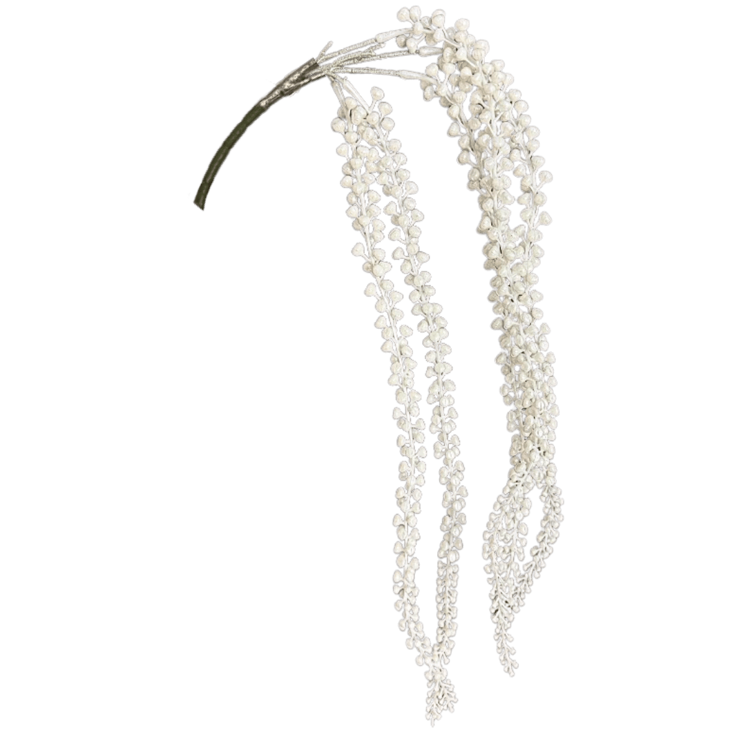 (QBD00186PW) Follaje caido blanco 62 cm