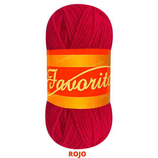 Estambre Favorito 50 Gr C-3040 Rojo