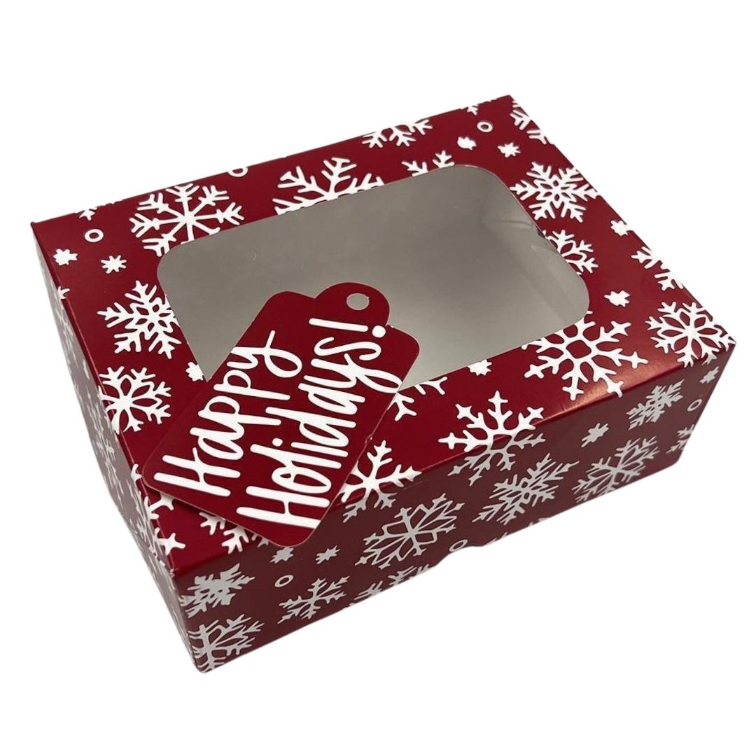 (ROUGE) Caja temporada c/ventana 12X16X6 cm C/5 PZS