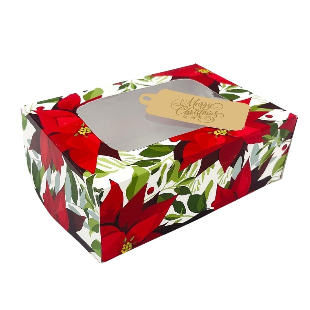 (ROUGE) Caja temporada c/ventana 12X16X6 cm C/5 PZS