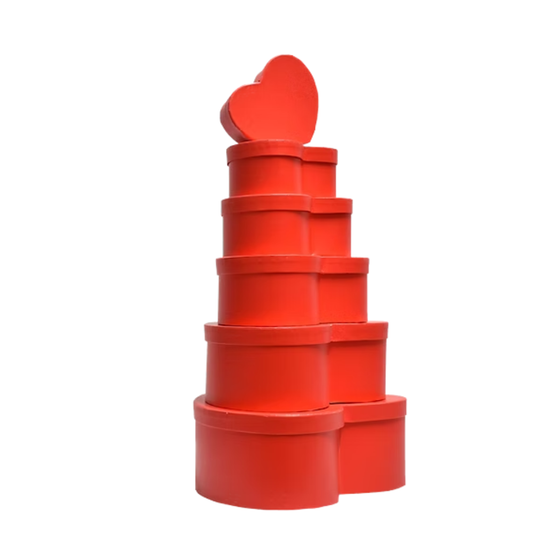 (ma-066) Corazon de Carton Rigido Rojo (varias medidas)