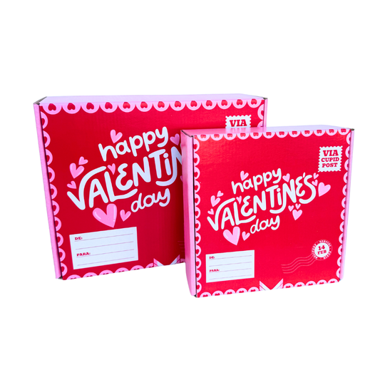 Caja Carton Valentines Day Rosa