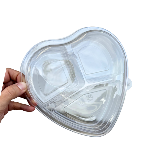 (DOMO) Domo Corazon Plastico 3 Divisiones 19X18X4CM