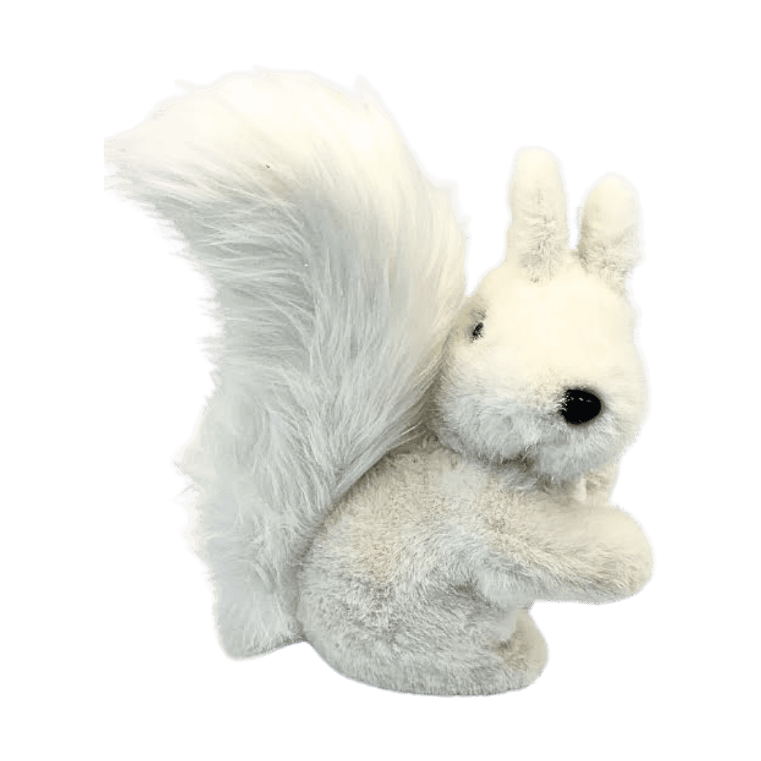 Ardilla blanca de peluche