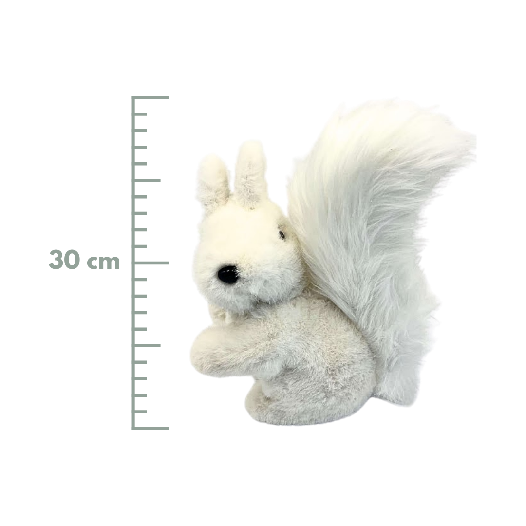 Ardilla blanca de peluche
