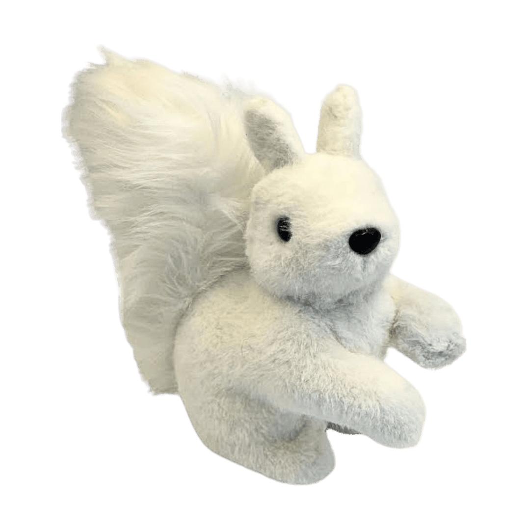 Ardilla blanca de peluche