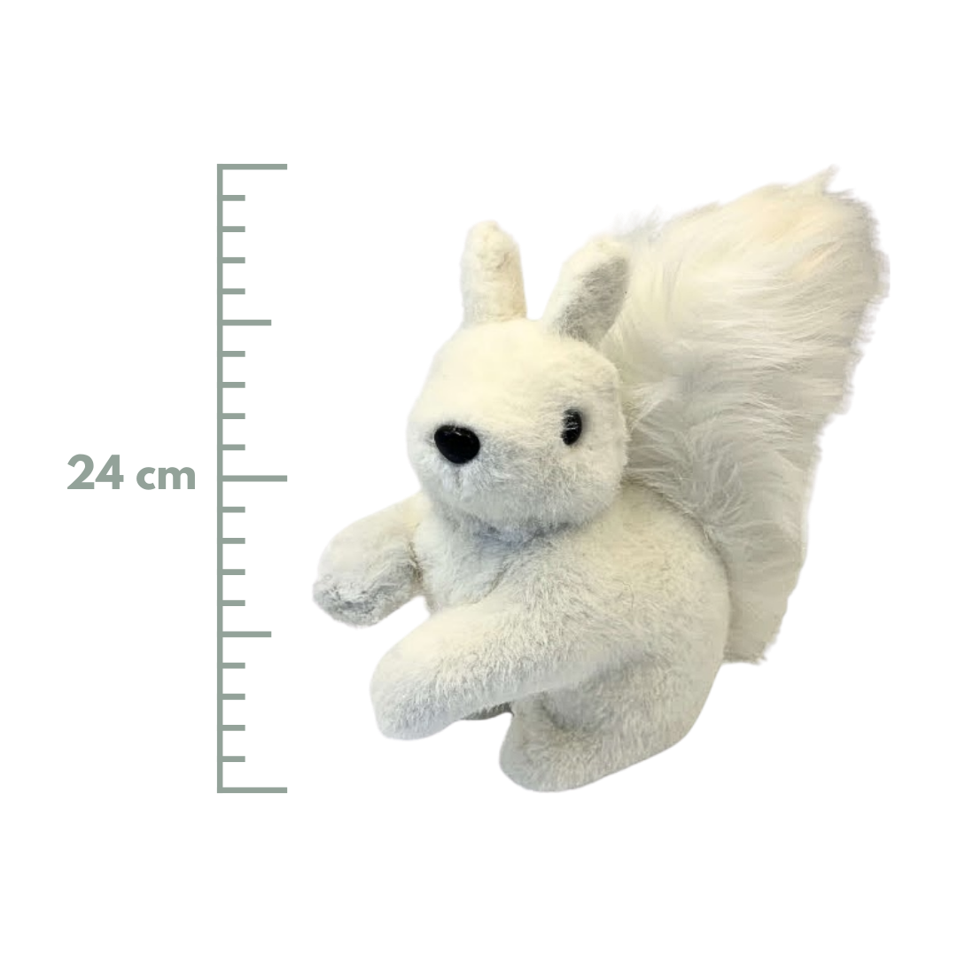 Ardilla blanca de peluche