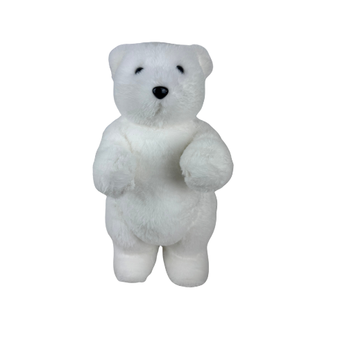 (SKD125) Oso Parado 20X20X43 Cm Blanco