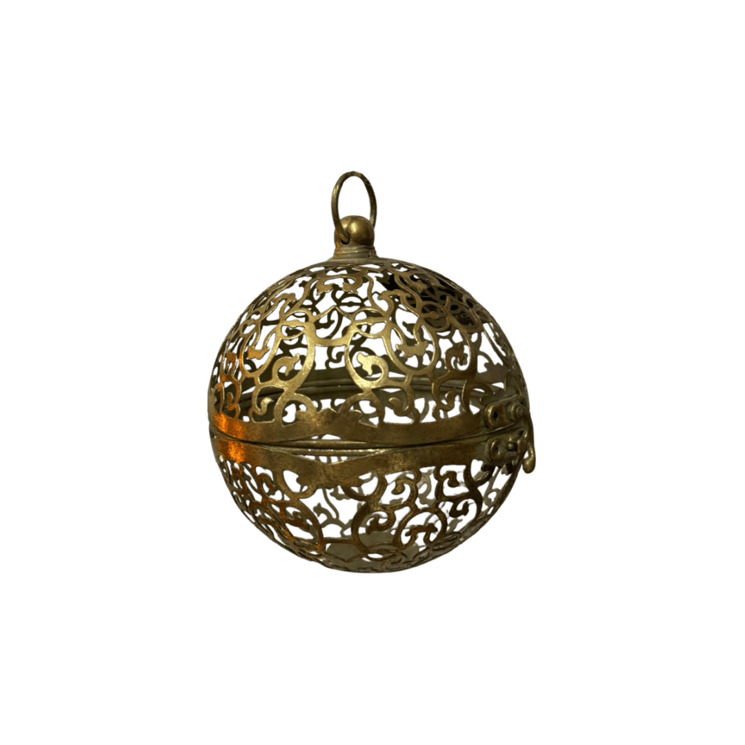 (T248466T2-H2) Set c/2 esferas craqueladas oro (15 y 20 cm)